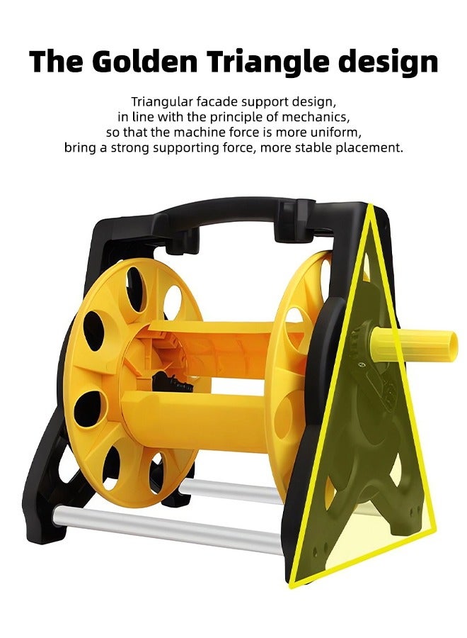 ALongDeng 30M Garden Hose Reel Set Garden Hose Reel Kit Water Hose Holder with 10 Types Water Gun and 2M Hoses Spray Heads for Household Garden Watering Car Wash  - Image 5