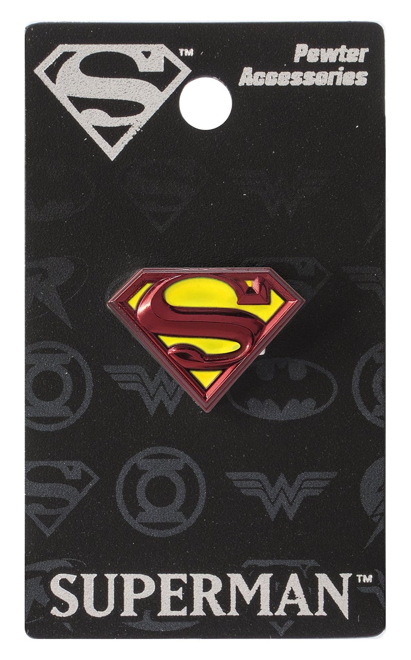 DC Comics Superman Logo Colored Pewter Lapel Pin