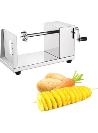 NEW Stainless Steel Manual Spiral Potato Chips Slicer, Tornado Potato Chips Cutter with Vegetable Slicer for Kitchen, Lightweight & Versatile Design - pzsku/Z4105C6D9F84E199F205EZ/45/_/1737809634/78337f80-62e7-4263-a27a-68ed7d8981d3