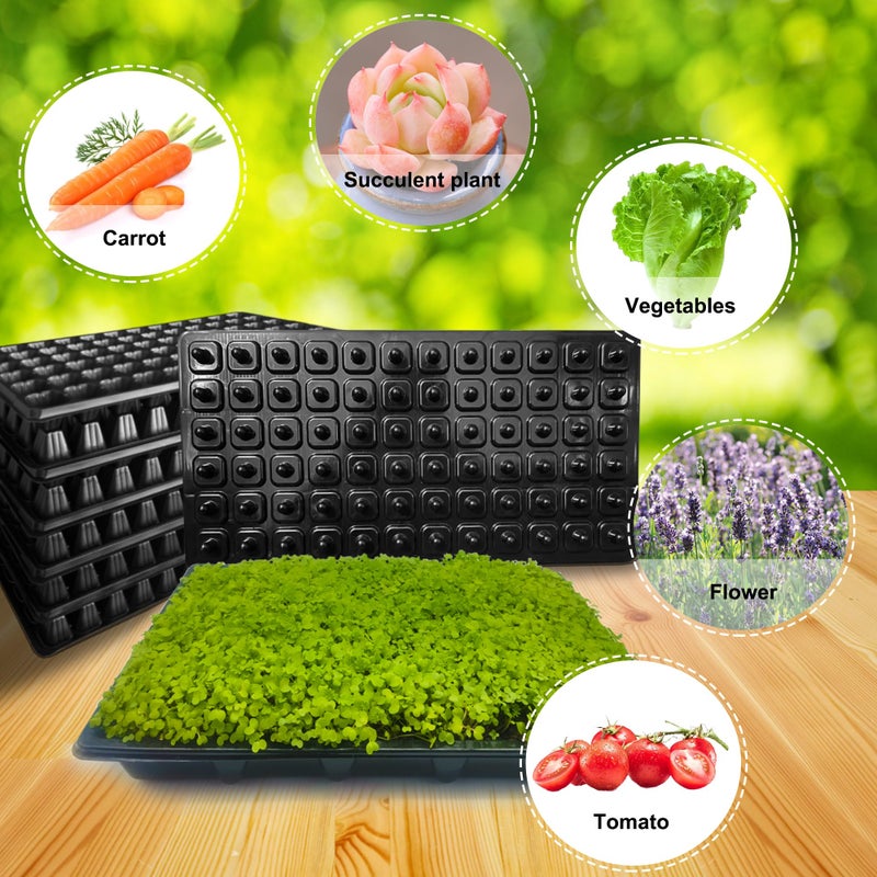 LARNORJE 72 Cell Seed Starter Trays with Dibber â€“ 20 Pack Reusable Seedling Trays for Germination Propagation, 72 Hole Soil Digger for Quickly Setting Out, Gift for Gardener. - Image 5