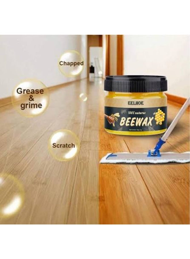 KELHOE Natural Multipurpose Beeswax Wood Polish for Furniture, Floor, and Doors - 85g - Image 1