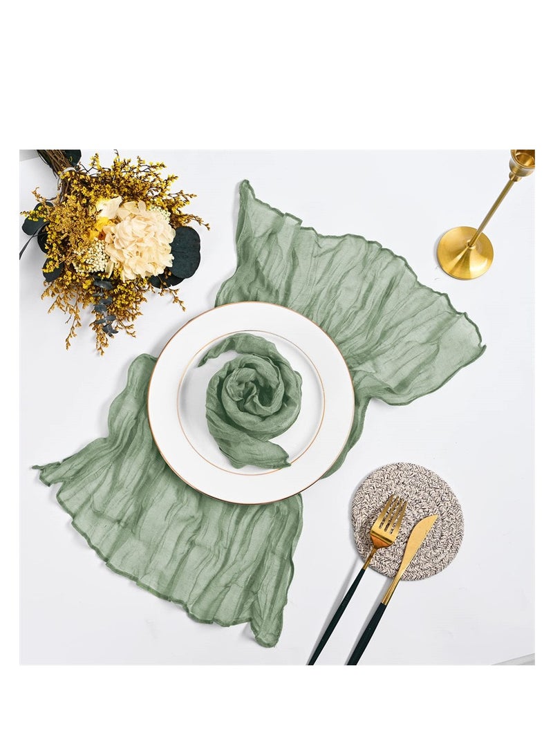 Bali Yarn Pleated Napkin Table Cloth Decoration Wedding Party Evening Napkin Placemat  - Image 2