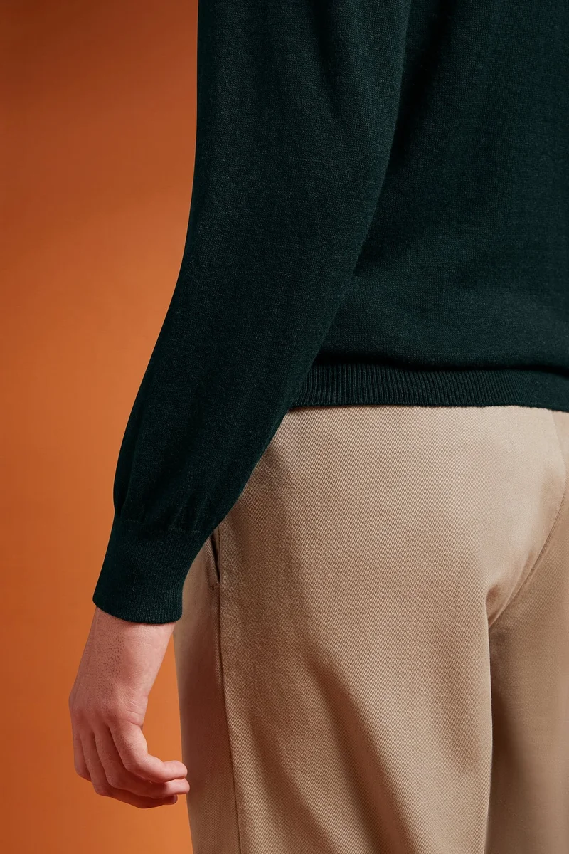 دوبل غانغر Men's turtleneck jumper - Forest Green