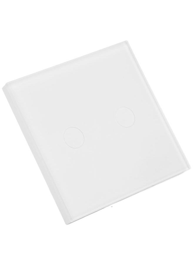 Thoraya 2 Gang Smart Wall Touch Light Switch ABS Single Touch Lamp Control Switch for Home White  - Image 5