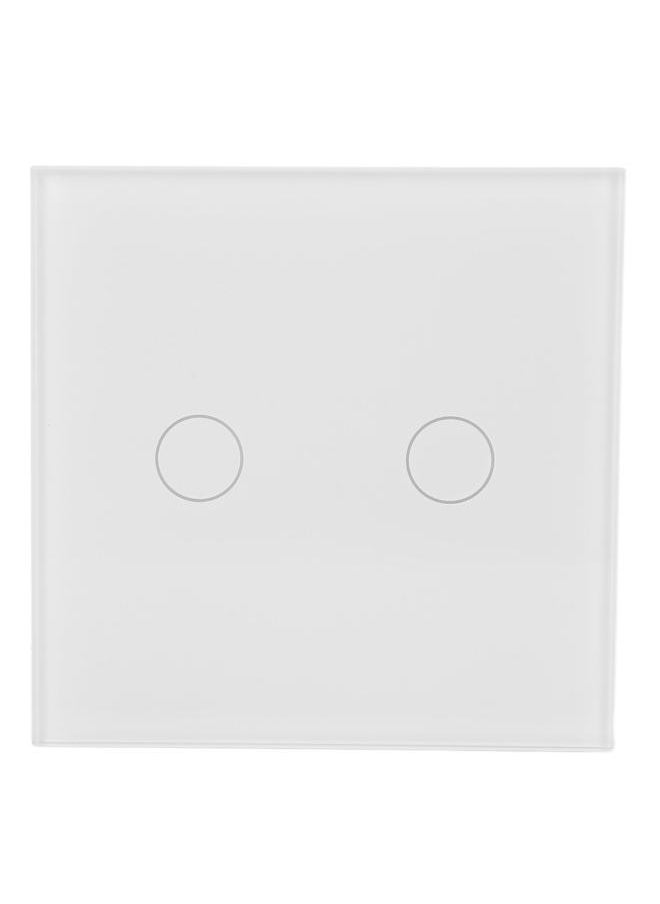 Thoraya 2 Gang Smart Wall Touch Light Switch ABS Single Touch Lamp Control Switch for Home White  - Image 4
