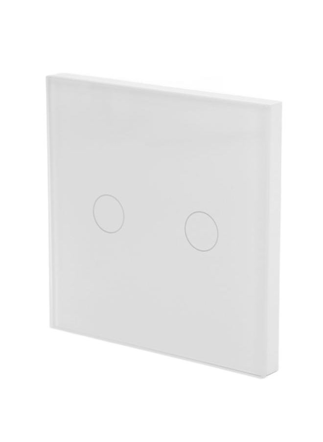 Thoraya 2 Gang Smart Wall Touch Light Switch ABS Single Touch Lamp Control Switch for Home White  - Image 2