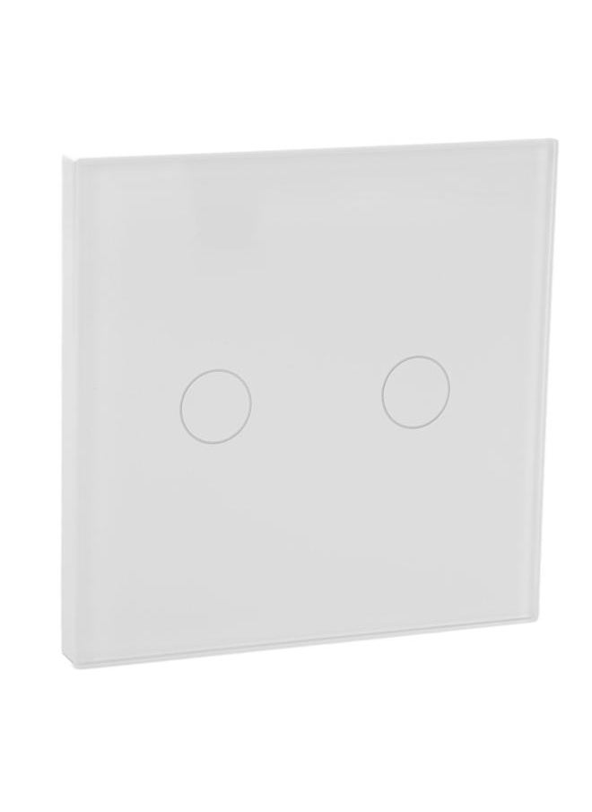 Thoraya 2 Gang Smart Wall Touch Light Switch ABS Single Touch Lamp Control Switch for Home White  - Image 3