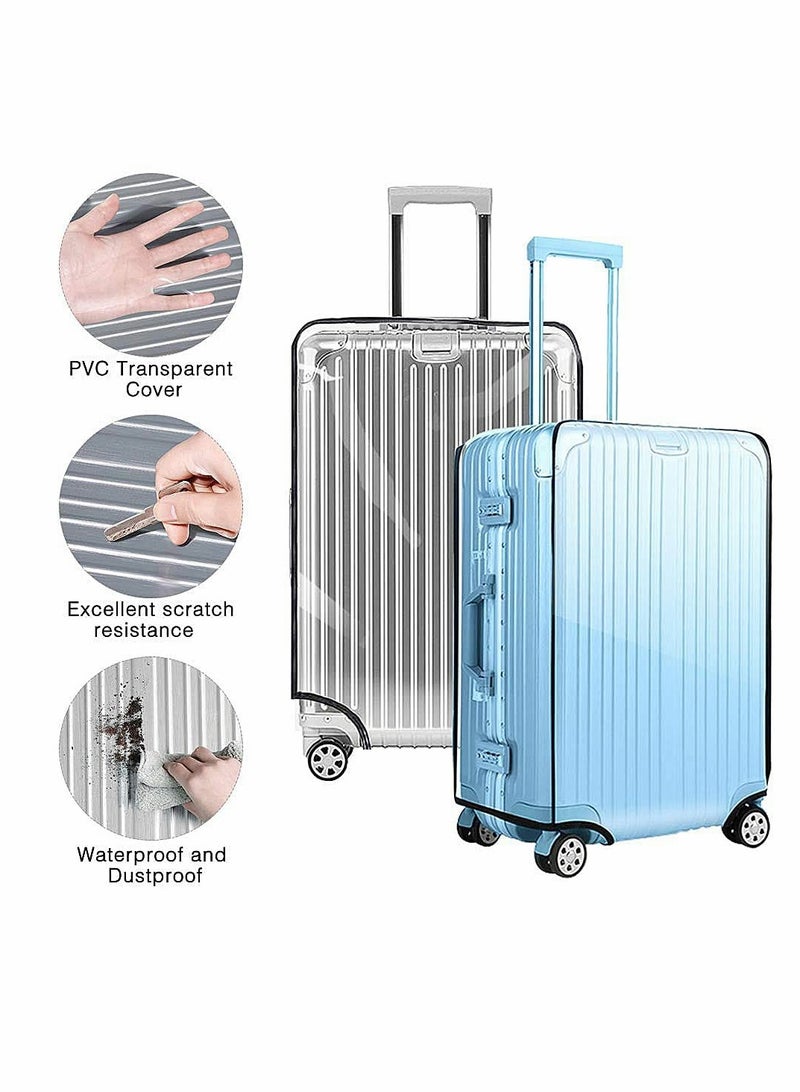 Barakah Clear PVC Suitcase Cover Protectors, Travel Luggage Trolley Case Cover, Transparent Travel Luggage Cover Waterproof Dust-Proof Scratchproof for Business Trip Daily Using (26 Inch) - Image 4