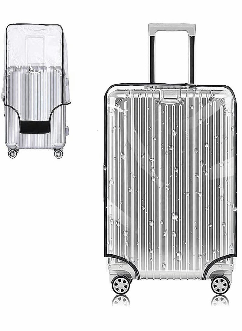 Barakah Clear PVC Suitcase Cover Protectors, Travel Luggage Trolley Case Cover, Transparent Travel Luggage Cover Waterproof Dust-Proof Scratchproof for Business Trip Daily Using (26 Inch) - Image 1