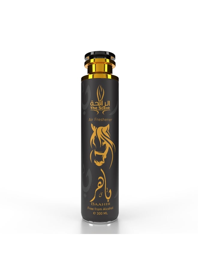 The Scent Baahir Air Freshener – 300ML | Long-Lasting Floral Amber Room Freshener | Saffron Rose, Leather & Vanilla Scent | Elegant Oriental Home Fragrance