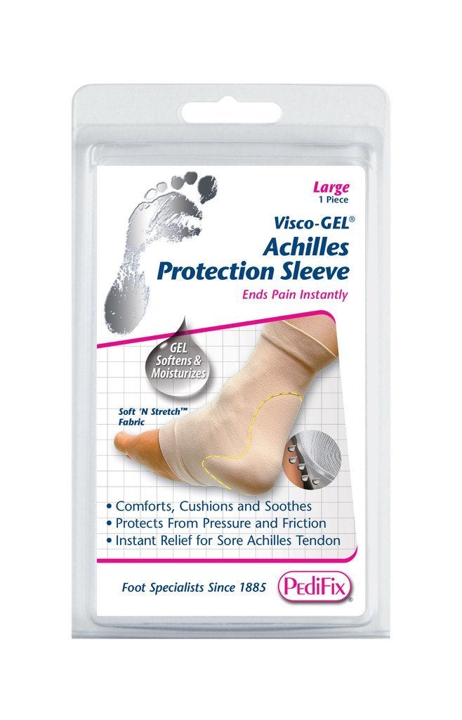 PediFix Visco-gel Achilles Protection Sleeve,White Large - Image 2