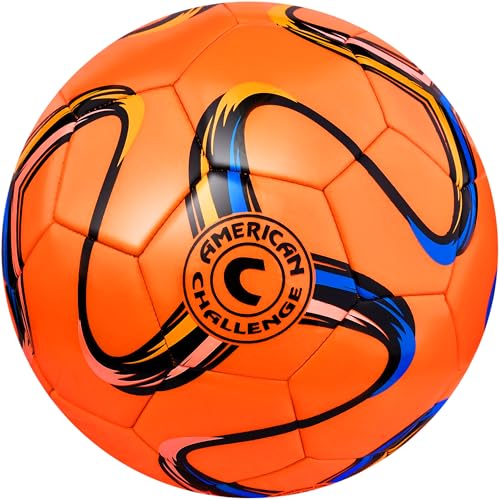 American Challenge Brasilia Soccer Ball – Sizes 5, 4, 3 & 2 – Youth & Adult Training Soccer Ball for Practice, Games & Grass Fields - Image 1
