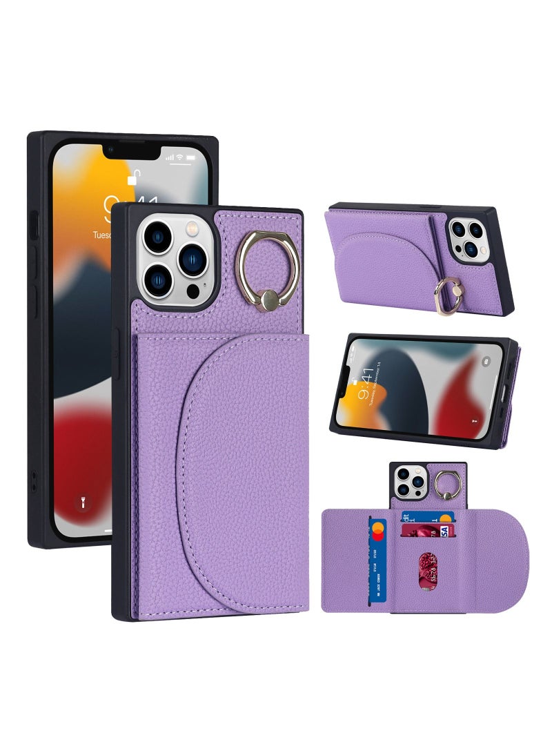 Suteni Ring Buckle Back Cover Magnetic Leather Phone Case for iPhone  - Image 3