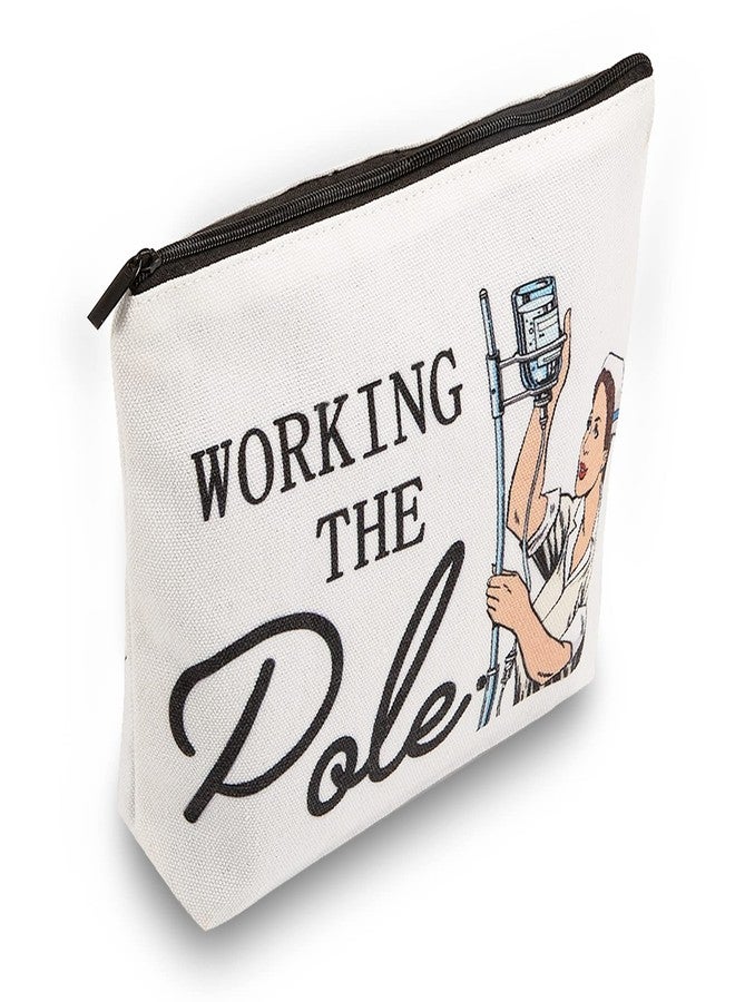 ANEETAFAN ER Nurse Gift,Nurse Gifts for Women Funny Makeup Bags,Working The Pole,Gifts for Nurses Pencil Makeup Pouch Bag with Zipper, Nurse Graduation Gift,Nurses Day Gift,RN Nursing Bag for Work - Image 5