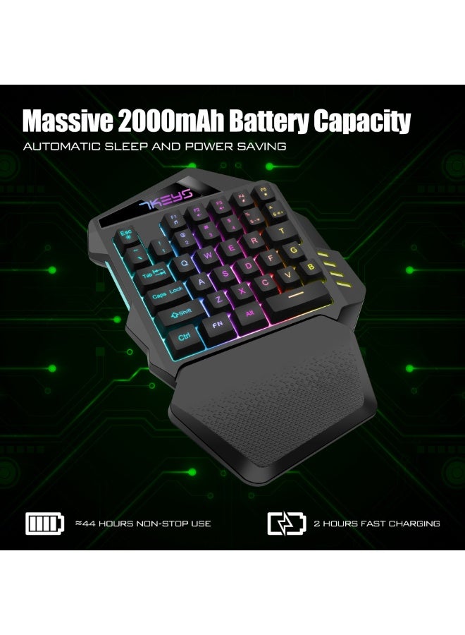 EBMINI New Bluetooth Wireless Office Left-Handed Gaming Keyboard - Image 4