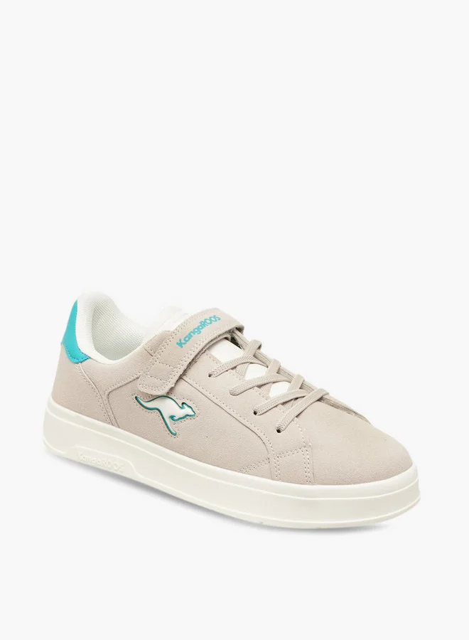 kangaROOS Women's Logo Detail Sneakers with Hook and Loop Closure