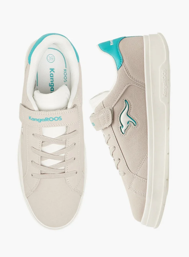 kangaROOS Women's Logo Detail Sneakers with Hook and Loop Closure