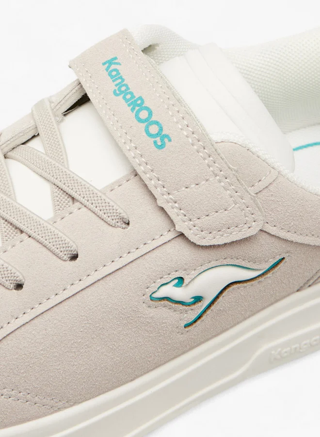 kangaROOS Women's Logo Detail Sneakers with Hook and Loop Closure