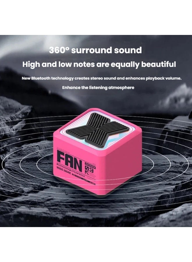 Fan Mini smart wireless Bluetooth audio atmosphere light outdoor portable gift desktop small audio - Image 2