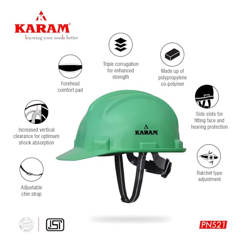 Karam Safety Helmet PN-521 Nape Type - Green - Image 3