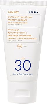 KORRES YOGHURT Sun Cream SPF30 Fast Absorbing Long Lasting Moisturising Water Resistant 50ml - Image 1