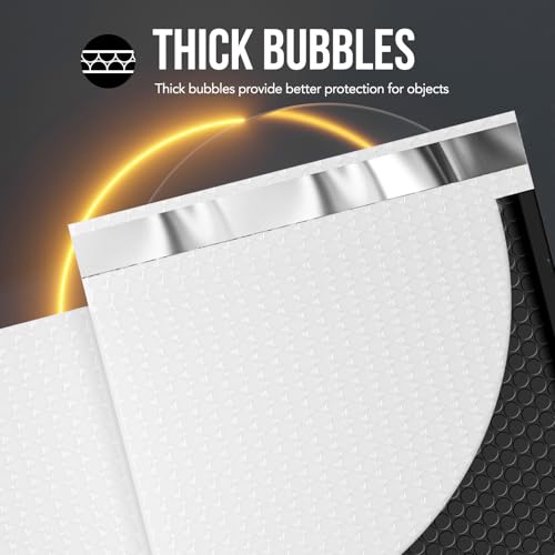 Fuxury Black Bubble Mailers 12x15" Padded Envelopes 40 Pack Large Bubble Mailer Strong Adhesion Padded Mailer,Self-Seal Envelope for Mailing Small Business,Magazine, Clothing. - Image 3