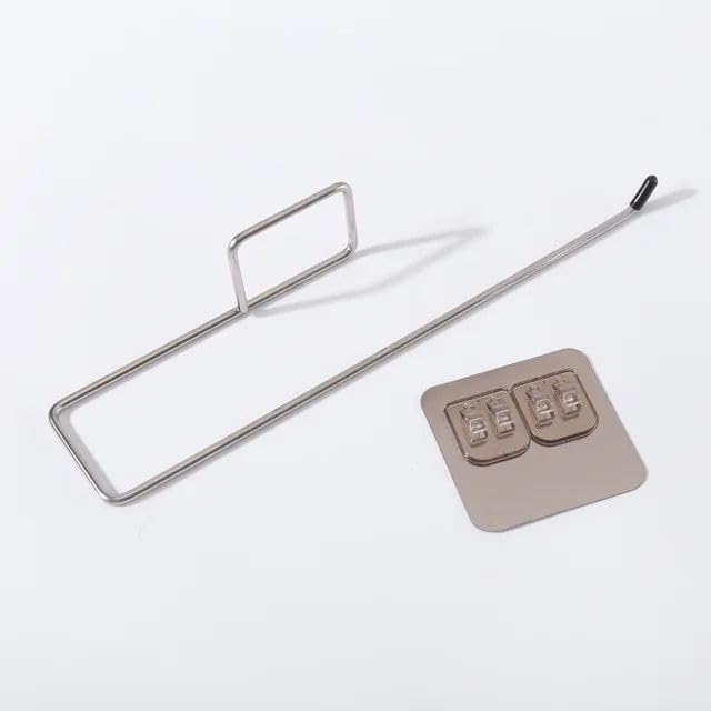 Tactine Paper Towel Holder Stainless Steel Self Adhesive Wall Mount Towel Bar for Kitchen Bathroom Toilet, Tissue Paper Roll Holder, Towel Bar Stand (Pack of 2) - Image 2