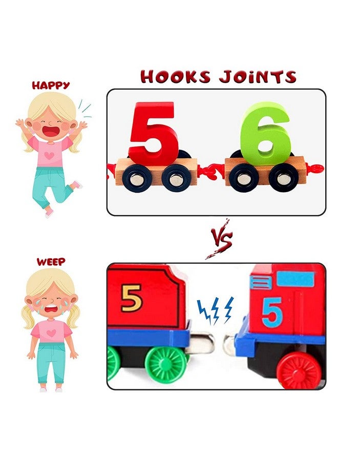 Wembley Wooden Puzzle Train Toys for Kids Set for 2 Years Old Non Toxic BIS Approved Proudly Made in India Number for Kids Learning Educational Toys - Image 4
