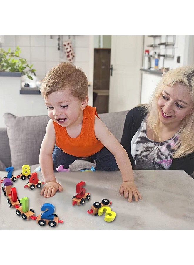 Wembley Wooden Puzzle Train Toys for Kids Set for 2 Years Old Non Toxic BIS Approved Proudly Made in India Number for Kids Learning Educational Toys - Image 5