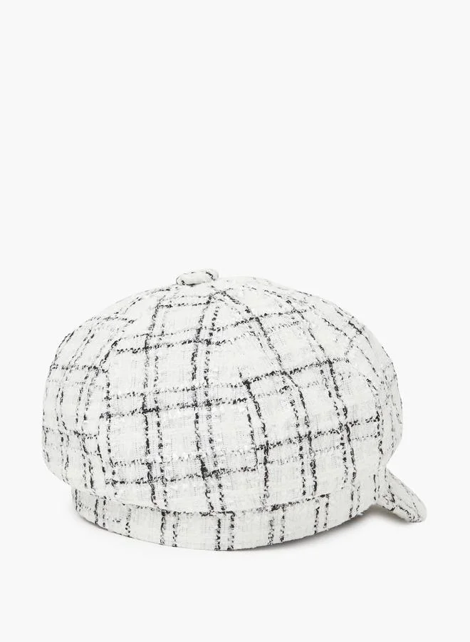 Styli White Tweed-Look Cap
