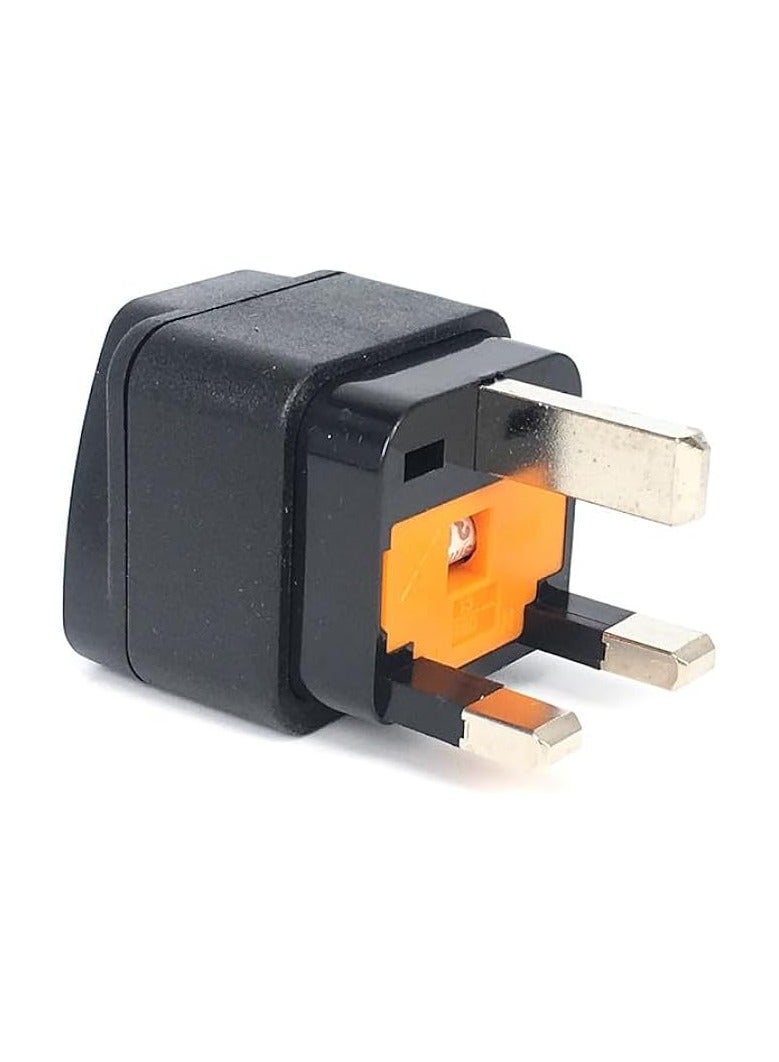 erorex travel plug with built in 13A fuse Singapore, England, Malaysia conversion plug, Grounded, Safe & Compact for All Devices (Black)  - Image 2