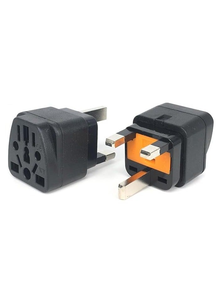 erorex travel plug with built in 13A fuse Singapore, England, Malaysia conversion plug, Grounded, Safe & Compact for All Devices (Black)  - Image 1