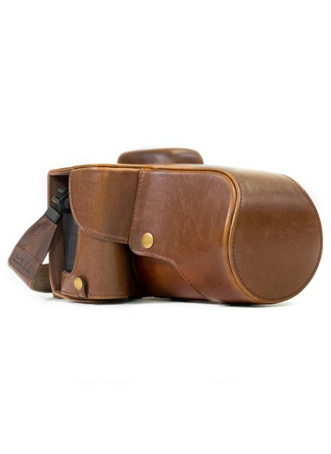 MegaGear Ever Ready Protective Leather Camera Case, Bag for Canon EOS T6i / Canon EOS T6s Camera with 18-200 (750D, 760D) DSLR Camera (Dark Brown) (MG528)  - Image 1