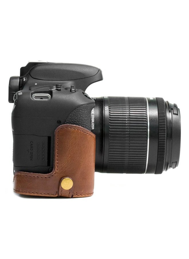 MegaGear Ever Ready Protective Leather Camera Case, Bag for Canon EOS T6i / Canon EOS T6s Camera with 18-200 (750D, 760D) DSLR Camera (Dark Brown) (MG528)  - Image 3