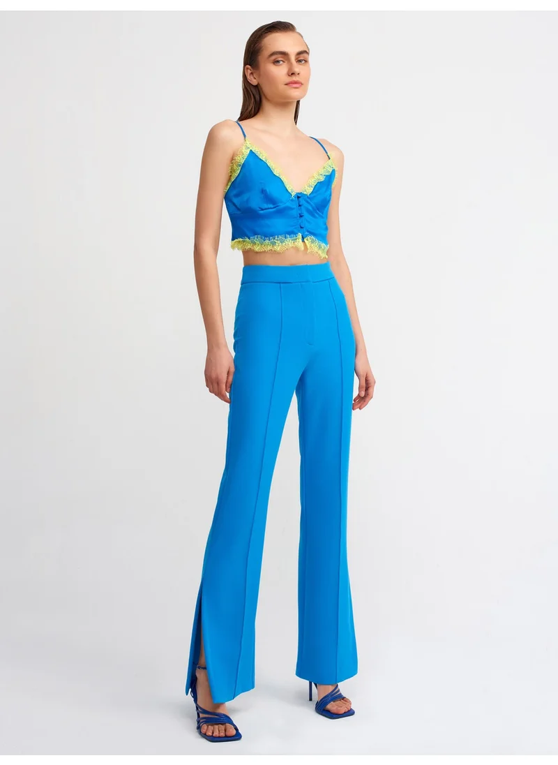 Dilvin 20120 Lace Detailed Crop Top-Saks