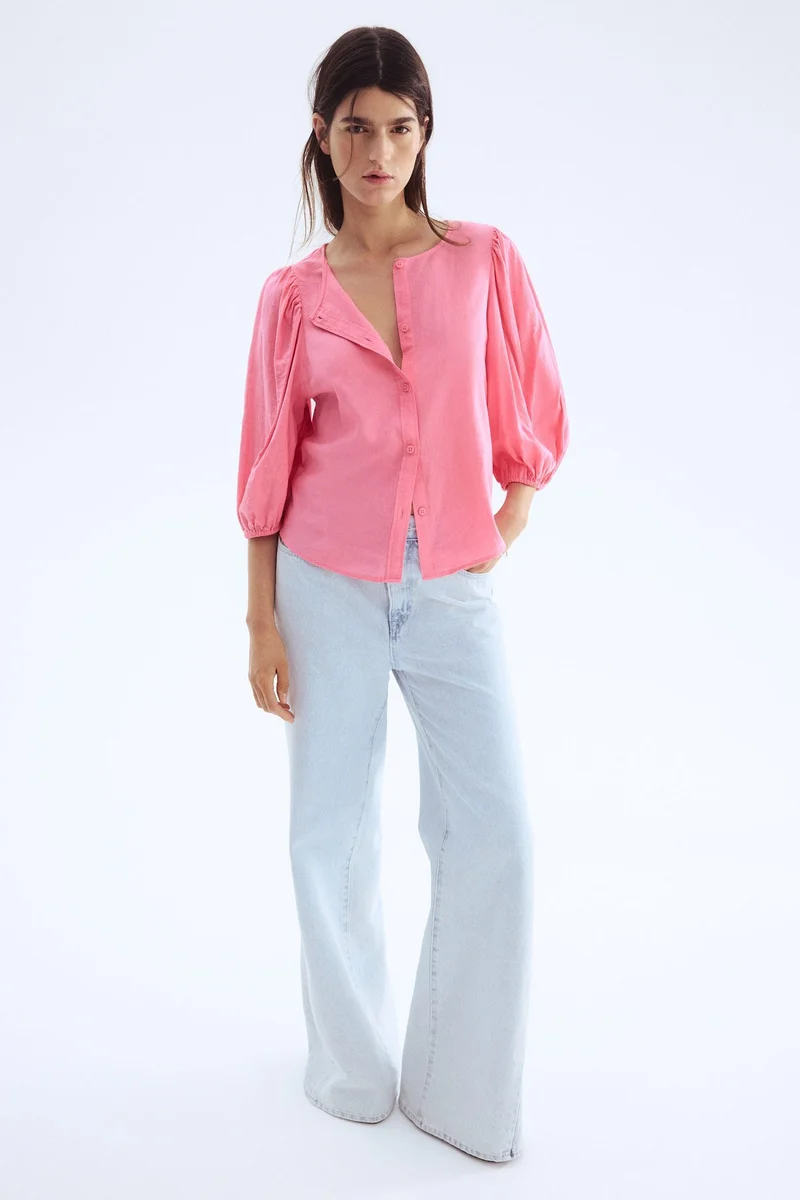 H&M Linen-blend blouse