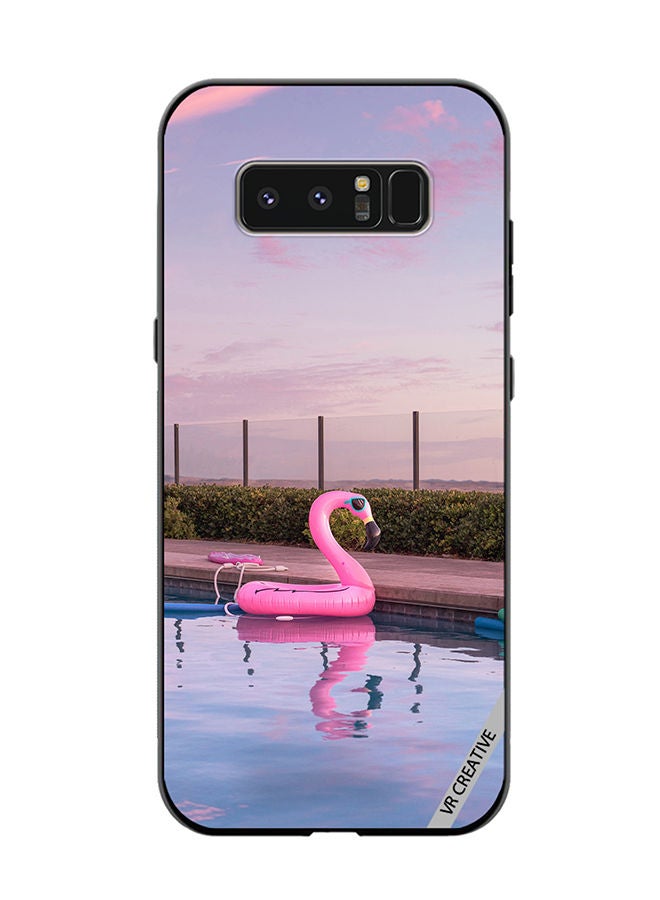 Protective Case Cover For Samsung Galaxy Note 8 Flamingo Tube Design Multicolour