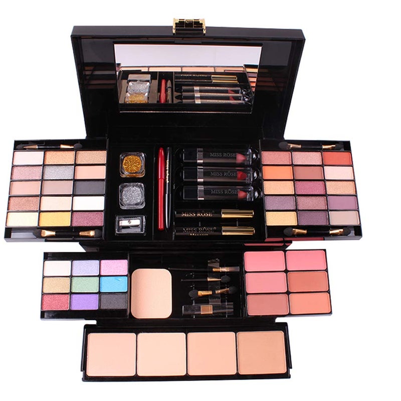 Joyeee AllinOne Makeup Gift Set Carry All Makeup Kit Women Full Kit With Makeup Bag Concealer Lipgloss Lipstick Blush Foundation Face Powder Eyeshadow Palette Cosmetic Palette 8