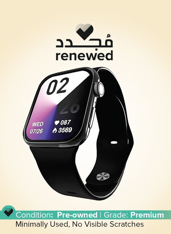 Hammer Renewed - Pulse Ace Pro Bluetooth Calling Smartwatch with SpO2 & 1.81” Aluminium Alloy Body -Black - Image 1