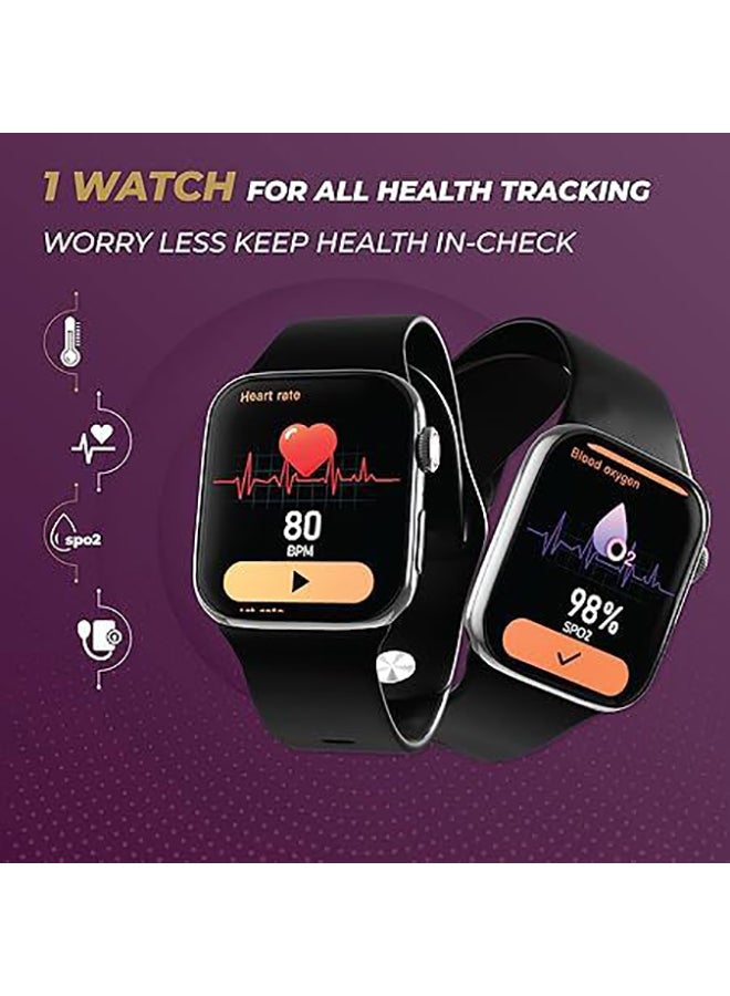 Hammer Renewed - Pulse Ace Pro Bluetooth Calling Smartwatch with SpO2 & 1.81” Aluminium Alloy Body -Black - Image 3