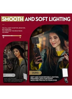 Arabest Portable Rechargeable LED Selfie Light for Phone, Camera, Laptop - Clip-On Phone Light for Pictures, Vlog, Makeup, Video Conference - Long-Lasting Battery - Black  - Image 2