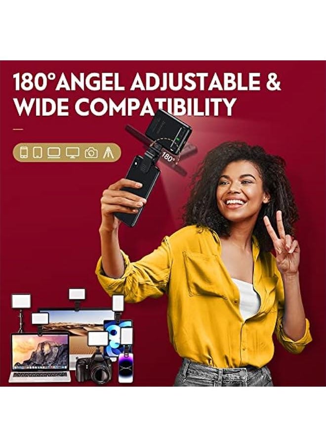 Arabest Portable Rechargeable LED Selfie Light for Phone, Camera, Laptop - Clip-On Phone Light for Pictures, Vlog, Makeup, Video Conference - Long-Lasting Battery - Black  - Image 5