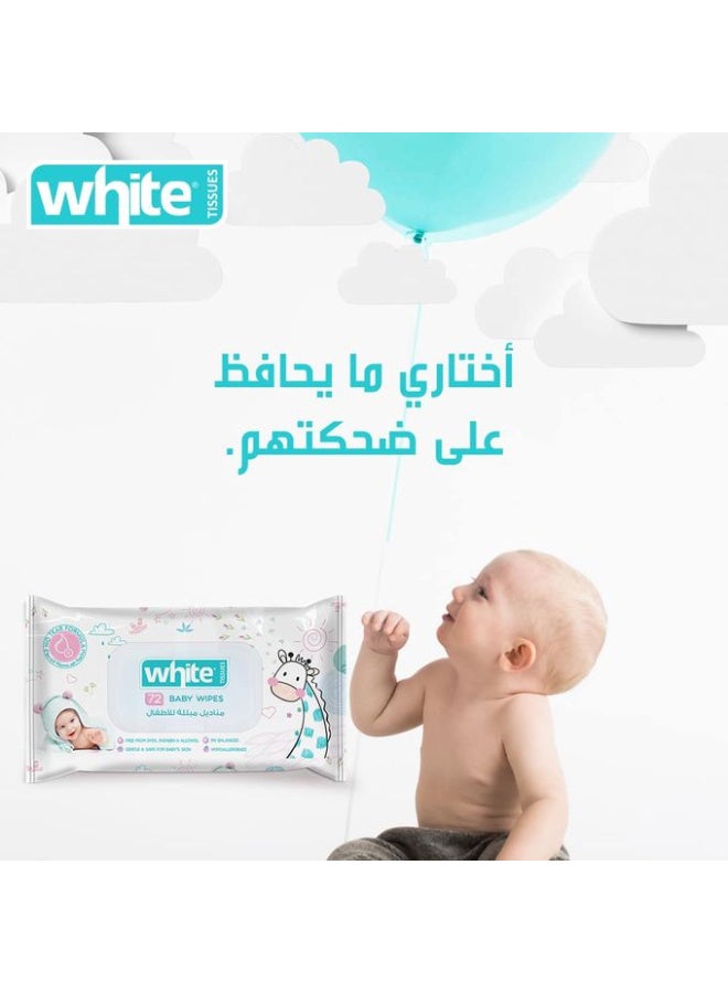وايت عرض 2 عبوه من مناديل أطفال 72 منديل من وايت - Image 3