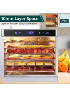 Cool Baby COOLBABY Food Dehydrator 8 Trays for Food Jerky, Fruit, Meat, Dog Treats Herbs Durable Food-grade Stainless Steel Dehydrator Machine, 220V/700W Safety Over Heat Protection 67 Free Recipes  - Image 4