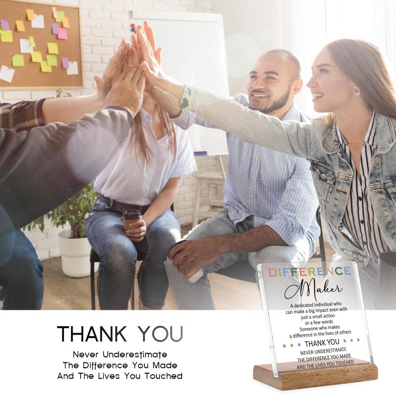 Cituarko Difference Maker Gifts - Gifts for Coach Boss Mentor, Leadership Social Worker Gifts Thank You Gifts for Men Women, Employee Appreciation Gifts for Principal Teacher Nurse Office Desk Decor Plaque - Image 4