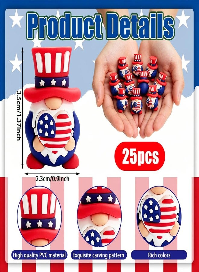 BAISDY 4th of July Mini Gnome Patriotic Mini Gnomes for Independence Day Party Home Table Decorations (25) - Image 2