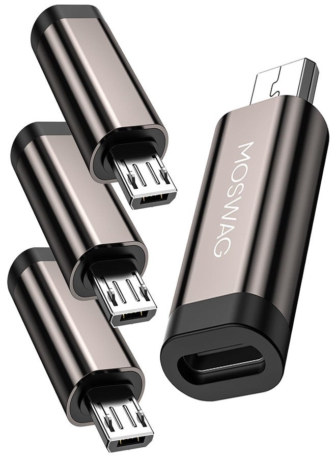 موسواج محول MOSWAG Micro (عبوة من 4 قطع) محول USB-C أنثى إلى Micro ذكر لهواتف Samsung Galaxy S7 Edge و Nexus 5 و Nexus 6 - Image 1