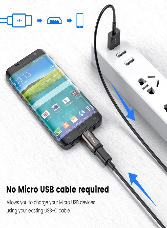 موسواج محول MOSWAG Micro (عبوة من 4 قطع) محول USB-C أنثى إلى Micro ذكر لهواتف Samsung Galaxy S7 Edge و Nexus 5 و Nexus 6 - Image 3