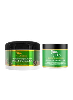 J'Organic Solutions J'Organic Solutions Strengthening & Growth hair Moisturizer, with Rice Milk & Sulfur, Softens & Strengthens Curly, Coily Hair, Vanilla Scent, 8oz 