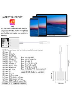 Rock Pow SD Card Reader for iPhone iPad Oyuiasle Trail Game Camera SD Card Viewer with Dual Slot for MicroSD/SD Dual-Connector Memory Card Adapter for Photography Plug and Play  - Image 5